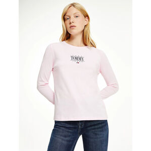 Tommy Jeans dámské světle růžové triko - M (TOJ)